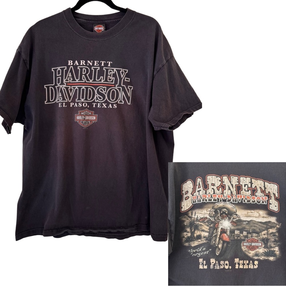 Harley Davidson Barnett El Paso TX Short Sleeves Black T Shirt Men’s XXL
